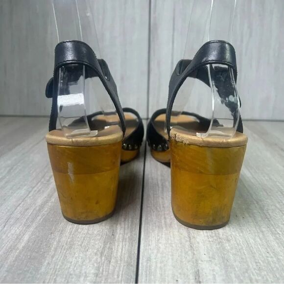 Ugg Janie Heeled Leather Strap Clog Mule Sandals Block Heel Women’s Size 7 - Picture 7 of 10